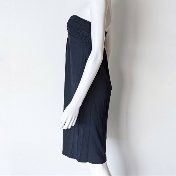 J. Crew Navy Strapless Twist Front Beach Coverup Dress - Picture 3 of 7